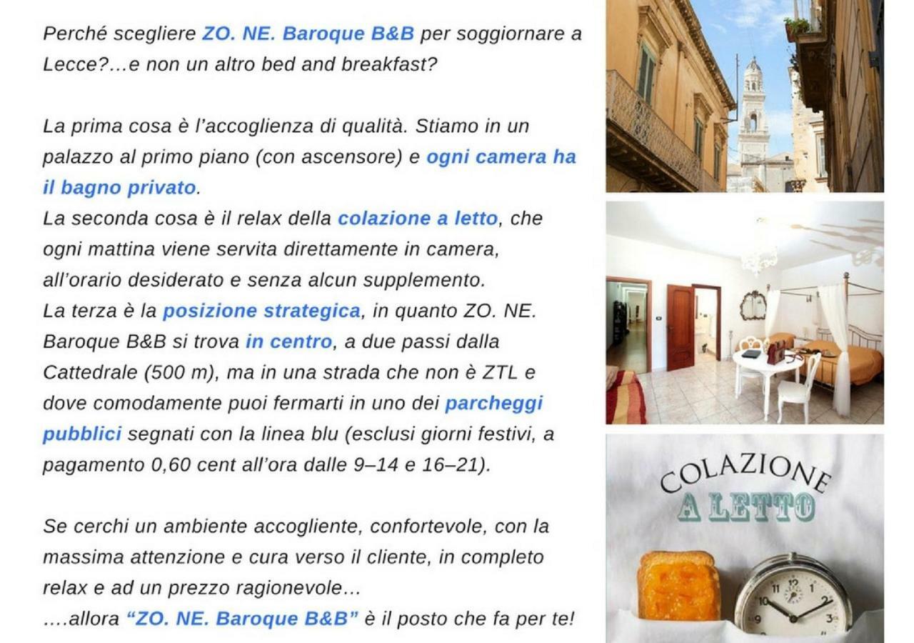 ليتشي Zo. Ne. Baroque B&B المظهر الخارجي الصورة